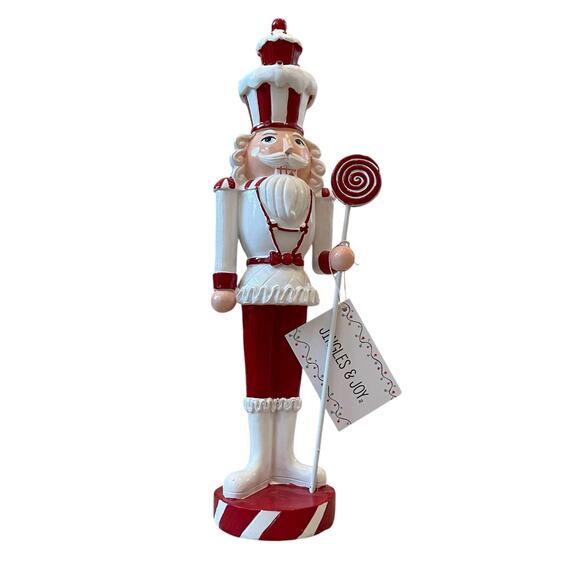 Jingles & Joy Red White Cupcake Peppermint Candy 14in Christmas NUTCRACKER New - Picture 16 of 16